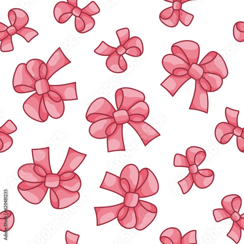 Bows Ribbons Seamless Pattern