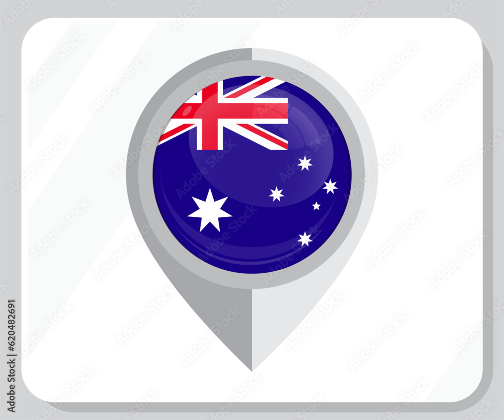 Australia Map Location Pin Flag Icon
Australia Map Location Pin Flag Icon