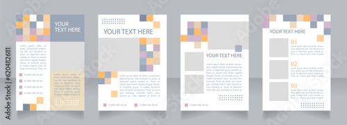 Company business ethics blank brochure layout design. Rules, provisions. Vertical poster template set with empty copy space for text. Premade corporate reports collection. Editable flyer paper pages