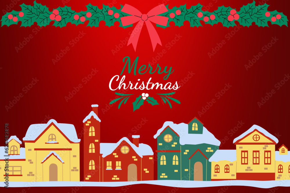 merry christmas and happy new year vector design
