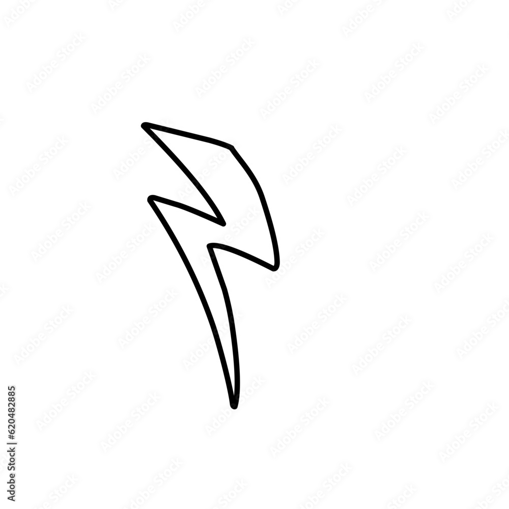 Handdrawn lightning Handdrawn lightning