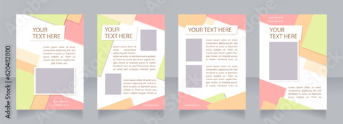 Child supervision service blank brochure layout design. Day care. Vertical poster template set with empty copy space for text. Premade corporate reports collection. Editable flyer paper pages