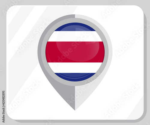 Free Download Costa Rica Circle Glossy Pride Flag Icon
 - GFXLoad