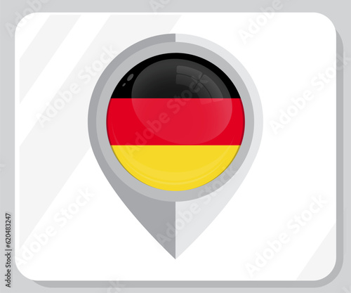 Germany Circle Glossy Pride Flag Icon 