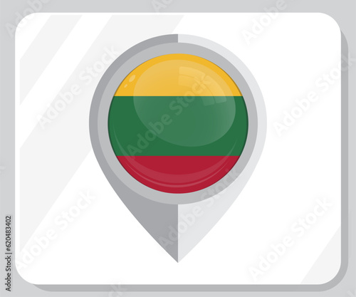 Free Download Lithuania Circle Glossy Pride Flag Icon
 - GFXLoad