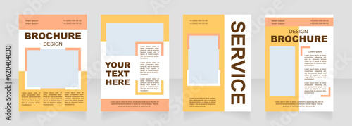 Seasonal work blank brochure layout design. Part time job info. Vertical poster template set with empty copy space for text. Premade corporate reports collection. Editable flyer paper pages