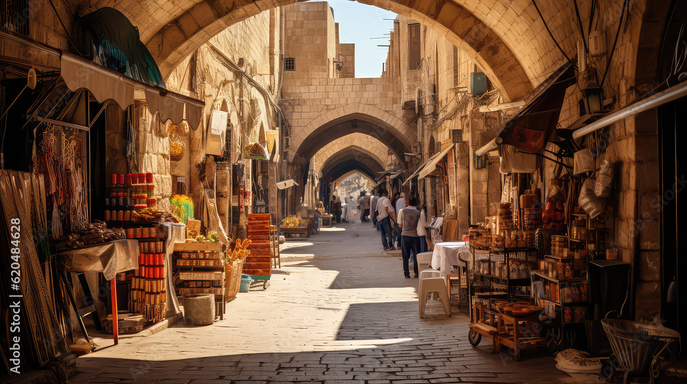 Traditional Syrian bazaar in Damascus