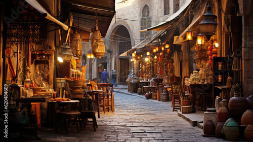Fotografia Traditional Syrian bazaar in Damascus