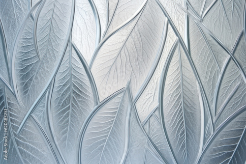 Frosted or textured glass, showcasing its delicate patterns, mesmerizing translucency, and unique visual appeal. Generative AI.