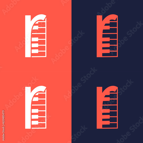 An illustration of the letter "R" in the shape of a musical note melody used for branding, brand identity, logo design, vector, business, and company