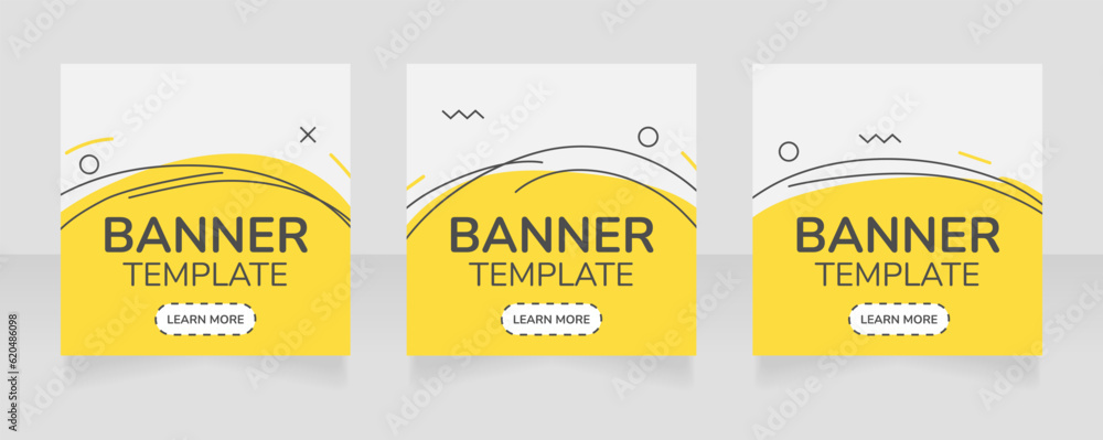 Retail campaign square web banner design template. Vector flyer with text space. Advertising placard with customized copyspace. Promotional printable poster for advertising. Graphic layout