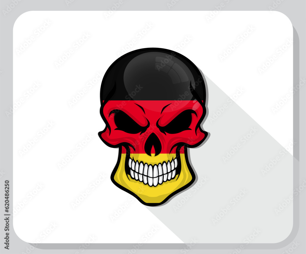 Germany Skull Scary Flag Icon
