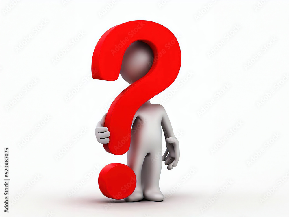 3D Man with Question Mark: Unveiling Curiosity and Mystery 3D Man with Question Mark: Unveiling Curiosity and Mystery