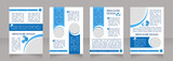Diarrhea reasons and medication blank brochure layout design. Vertical poster template set with empty copy space for text. Premade corporate reports collection. Editable flyer paper pages