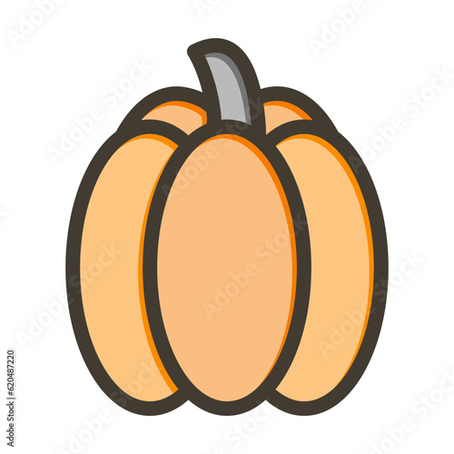 Capsicum Vector Thick Line Filled Colors Icon Design