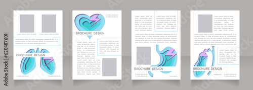 Cough symptom causes and reasons blank brochure layout design. Vertical poster template set with empty copy space for text. Premade corporate reports collection. Editable flyer paper pages