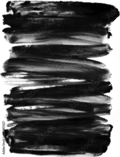 Halftone ink brushstrokes texture
