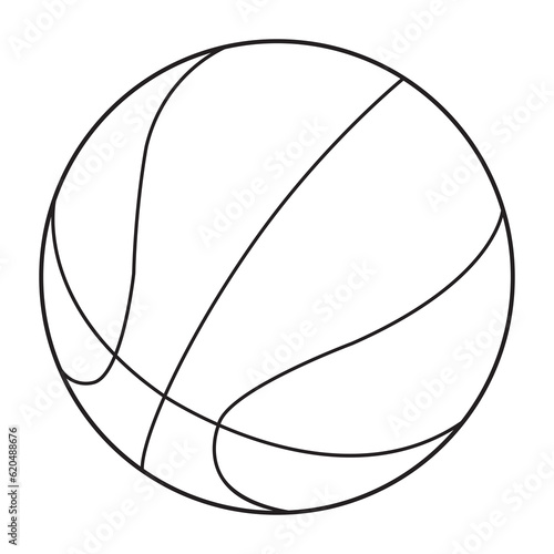 basket ball outline vector illustration