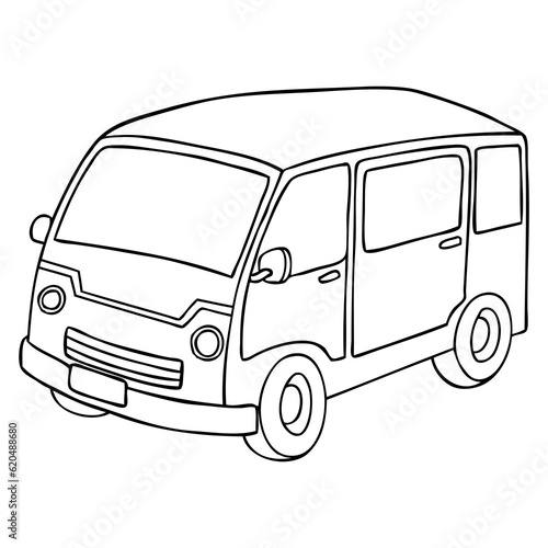 car outline vector illustration