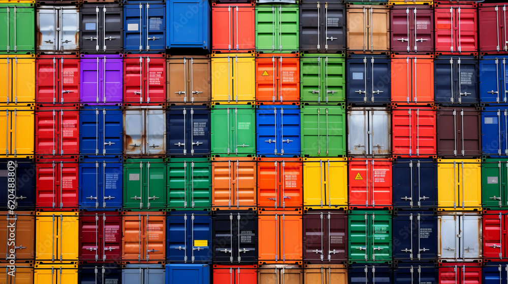 Obraz premium Multicolor containers all over the frame background