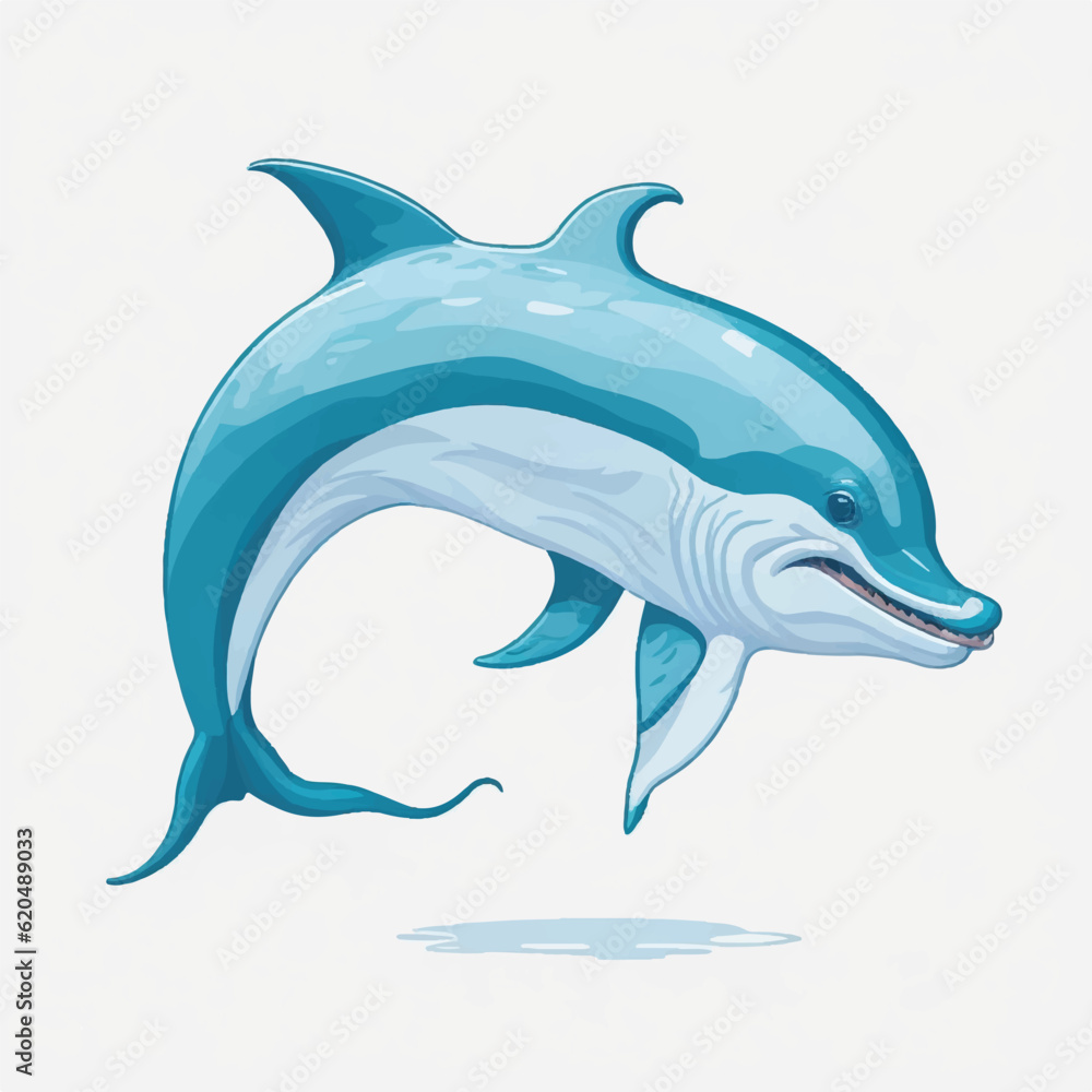dolphin, vector, illustration, white background dolphin, vector, illustration, white background