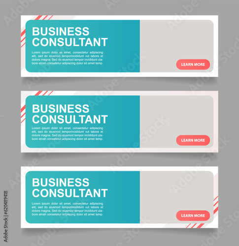 Law consultancy for business web banner design template. Vector flyer with text space. Advertising placard with customized copyspace. Printable poster for advertising. Arial font used