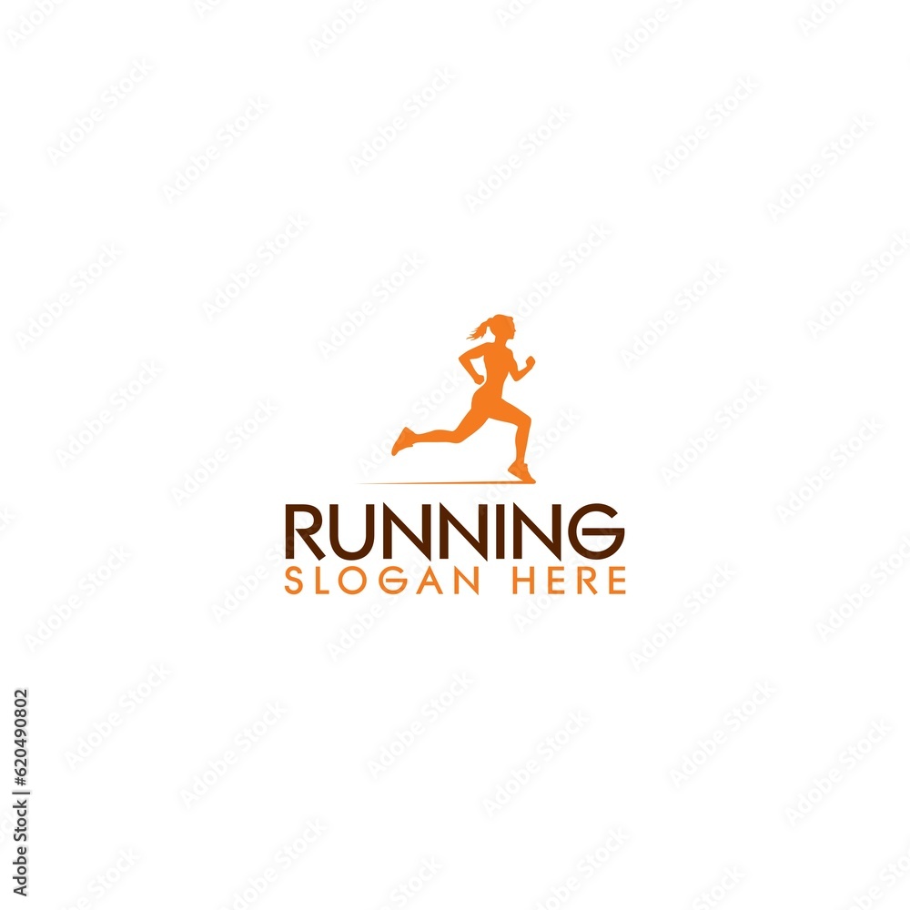 Running Sports Logo design template isolated on white background Running Sports Logo design template isolated on white background