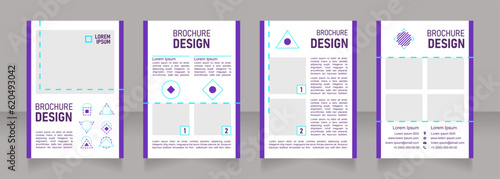 Class blank brochure design. Template set with copy space for text. Premade corporate reports collection. Editable 4 paper pages. Bahnschrift SemiLight, Bold SemiCondensed, Arial Regular fonts used photo