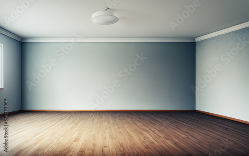 Indoor interior empty room with blank wall space for background