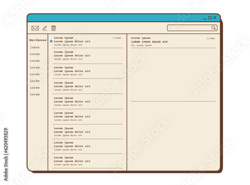 Vector retro chat windows with speech bubbles and user icon. Nostalgic UI. Retro vaporwave computer interface. Chat template. Set of the colorful and neon designs. Vector flat illustration.
