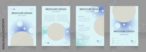 Clean air and nature protection blank brochure design. Template set with copy space for text. Premade corporate reports collection. Editable 4 paper pages. Lato Regular, Light fonts used