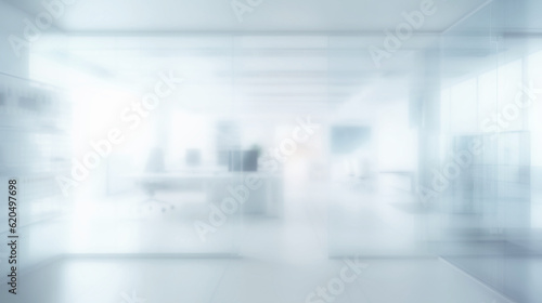 Blurred Business Office Interior. Business Concept.