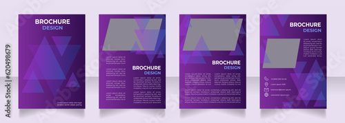 Non profit organization promotional blank brochure design. Template set with copy space for text. Premade corporate reports collection. Editable 4 paper pages. Montserrat font used