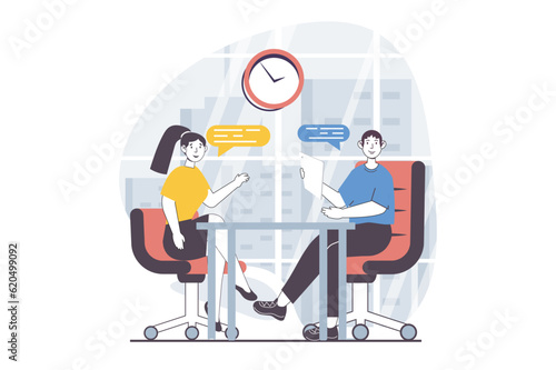 E-payment concept with people scene in flat design for web. Man sending money from banking app to credit card with secure transfer. Vector illustration for social media banner, marketing material.