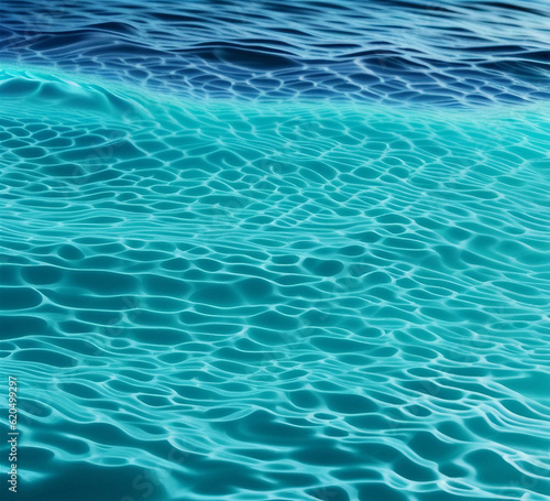 Blue ocean water with small waves
