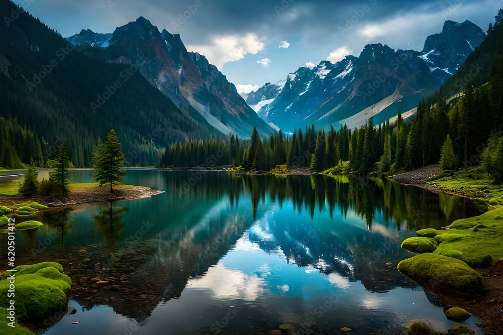 lake in the mountains