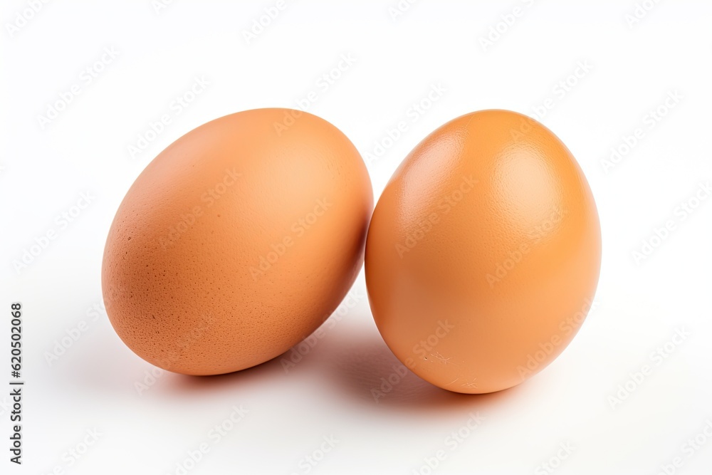 Two chicken egg isolate on white background Two chicken egg isolate on white background