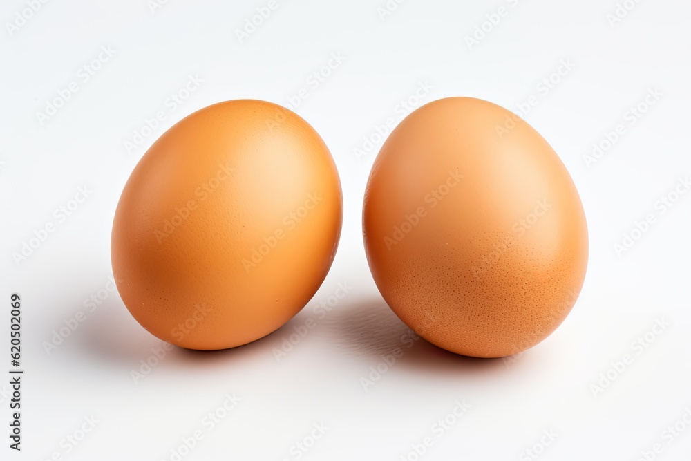 Two chicken egg isolate on white background Two chicken egg isolate on white background