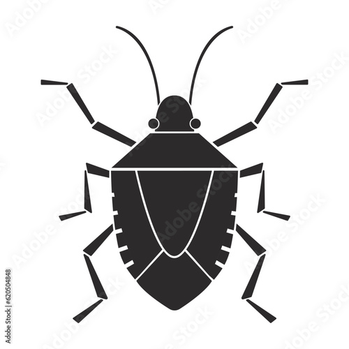 Insects order hemiptera bug  geometric icon illustration photo