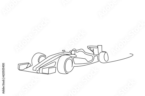 formula racing car fast sport line art