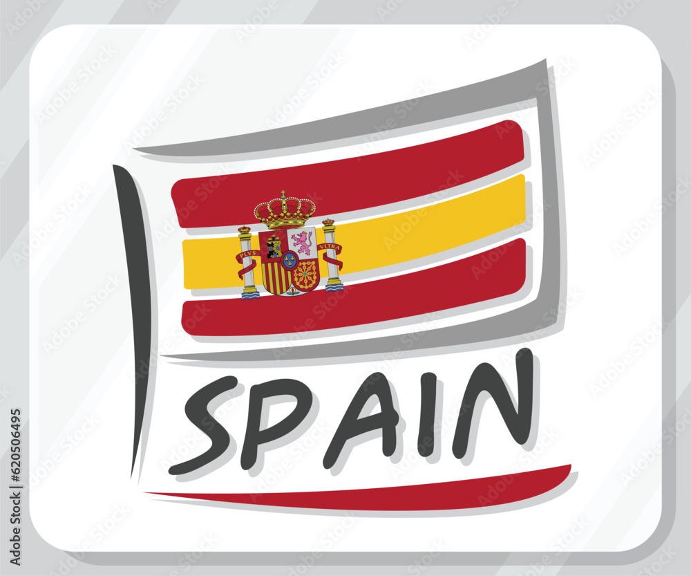 Obraz premium Illustration of Spain Pride Flag Icon