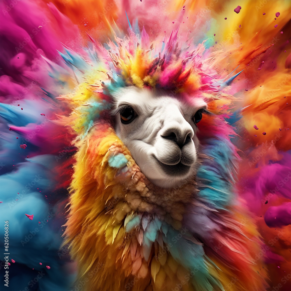 Holi llama! Llama in the color run.
Generative AI