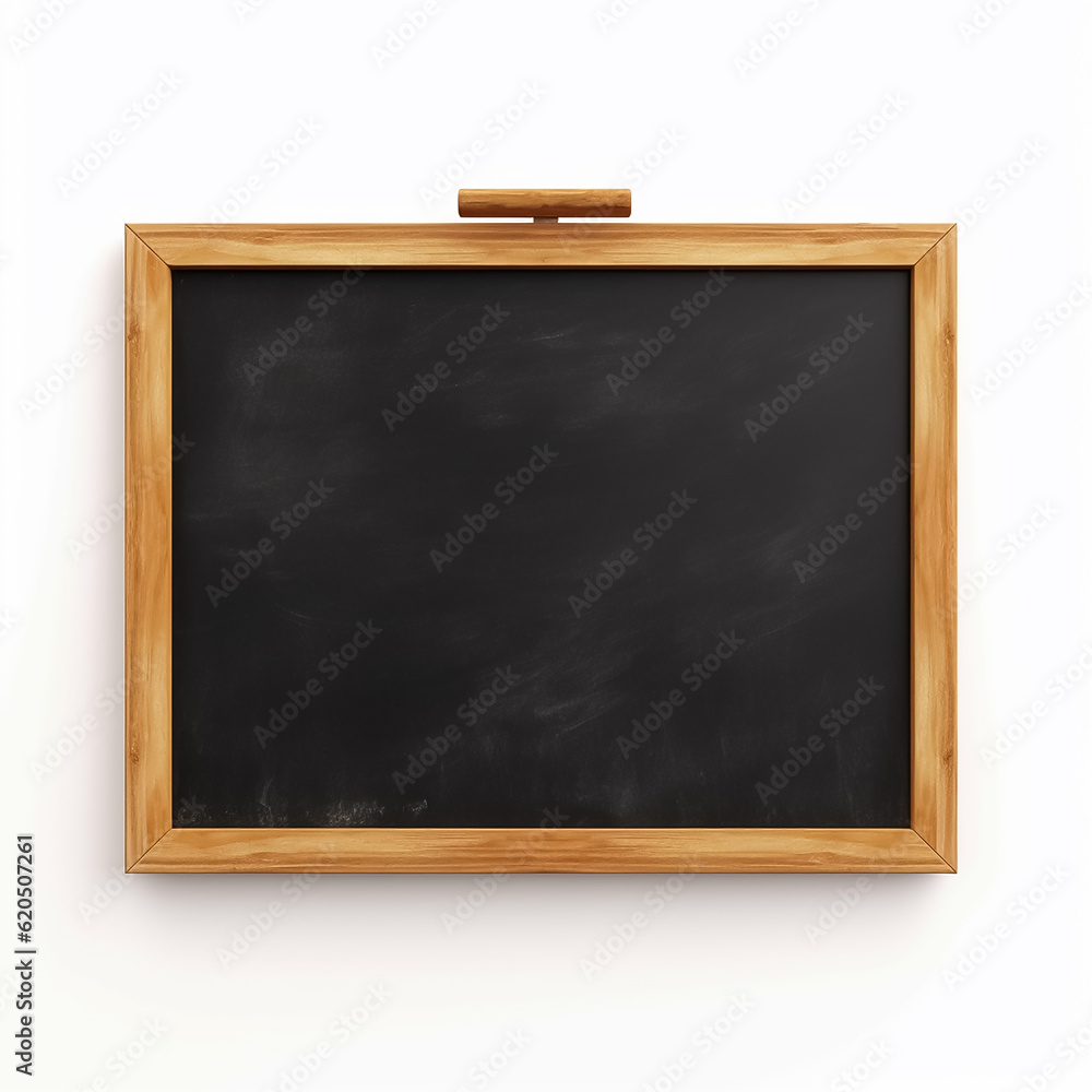 School chalkboard on a white background. Copy space. Blackboard in a wooden frame isolate. School chalkboard on a white background. Copy space. Blackboard in a wooden frame isolate.