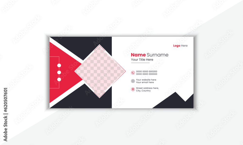 Modern And Professional Email Signature Design Template With Vector Shape And Colorful Background Modern And Professional Email Signature Design Template With Vector Shape And Colorful Background