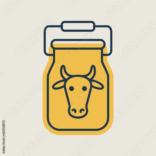Can container for milk vector icon