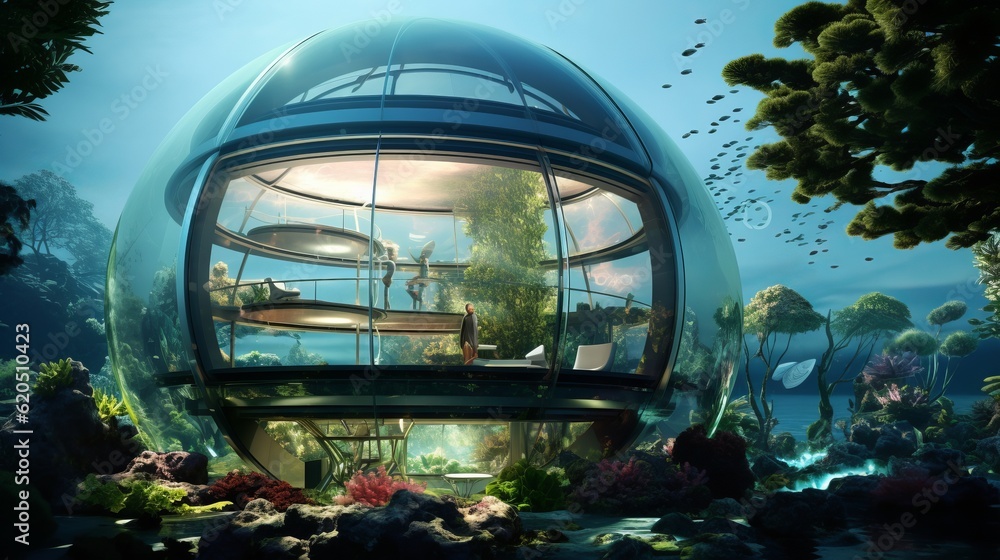 Underwater BioDome A selfsustaining underwater biodome housing an