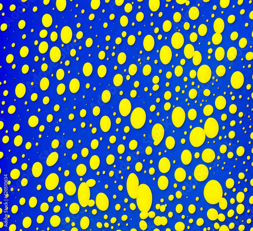 Abstract and gradient background in blue and yellow photo