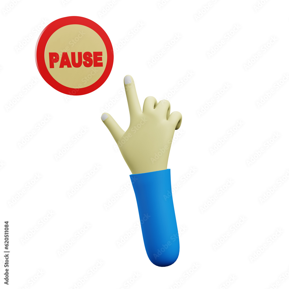 Fototapeta premium Pause button click 