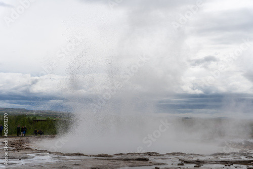 Iceland - 06.30.2023: Strokkur geyser erupting