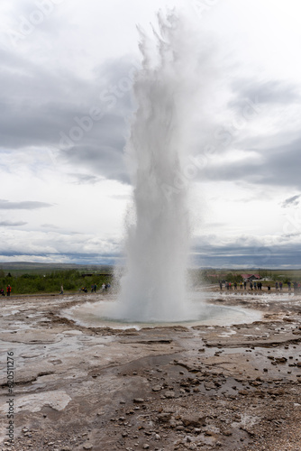 Iceland - 06.30.2023: Strokkur geyser erupting